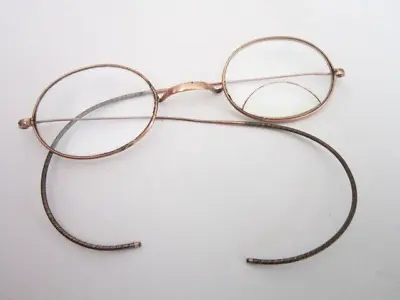 VINTAGE Eye Glasses BIFOCAL 1/10 12K GOLD FILLED WIRE FRAME Antique Spectacles • $24.97