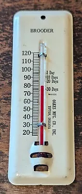 Brooder Metal Thermometer-Oakes Manufacturing Co Inc Tipton IN 4-1/2  X 1-1/2  • $14.95