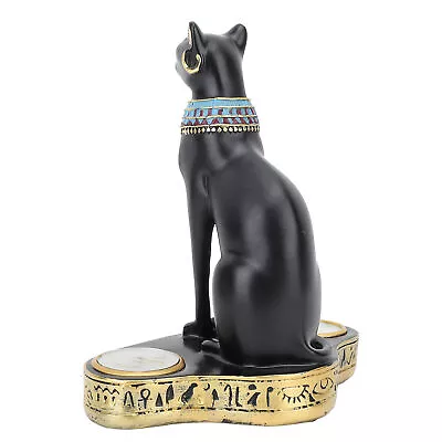 Egyptian Cat Candle Holder Resin Egyptian Cat Candlestick Tealight Holder FIG • £31.04