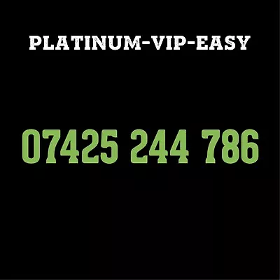 ⭐ Gold Easy Vip Memorable Mobile Phone Number Diamond Platinum Sim Card  786 • £24.99