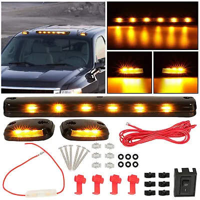 3Pcs Amber LED Cab Roof Marker Top Lights For Chevrolet Silverado 1500 2500 3500 • $24.80