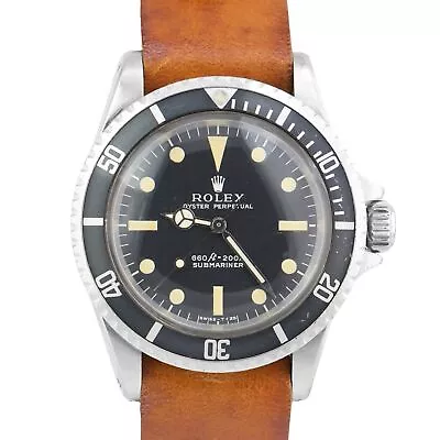 UNPOLISHED VINTAGE 1970 Rolex Submariner VIVID YELLOW PATINA Black  Watch 5513 • $10793.01