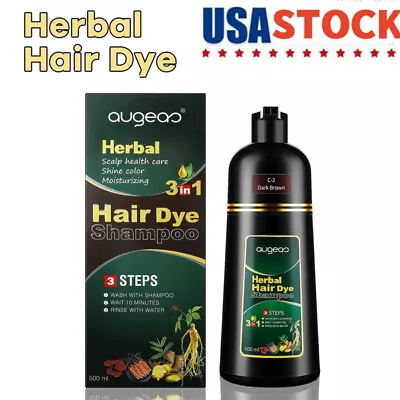 Dark Brown Hair Dye Color Shampoo For Hair DIY Instant 3 In 1 For Women Herbal • $18.99