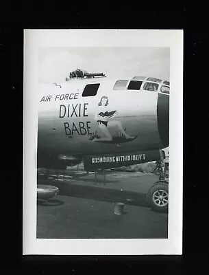 WWII / KOREAN WAR B-29 Airplane Bomber Nose Art DIXIE BABE Photograph Snapshot • $19.99