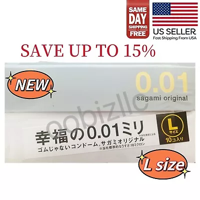 Sagami Original 001 L Size 10pcs Ultra Thin Condom（US Seller) • $27.90