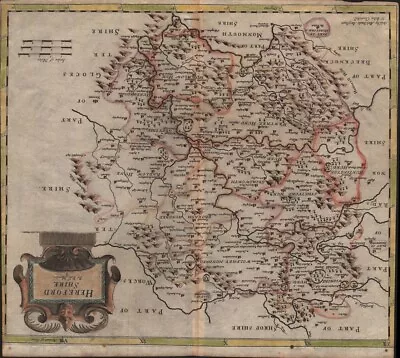 Herefordshire 1695 Antique Map By Robert Mordern. • £45