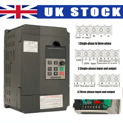 2.2KW 12A 220V AC Motor Drive Variable Inverter VFD Frequency Speed Controller • £74.99