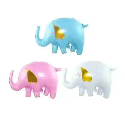 Large Elephant Foil Balloon Pink Blue Boy Girl Baby Jungle Safari Animal • £2.99