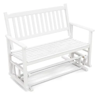 2-Person Garden Patio Glider Loveseat Chair Swing Rocking Bench W/Gentle Gliding • £129.95