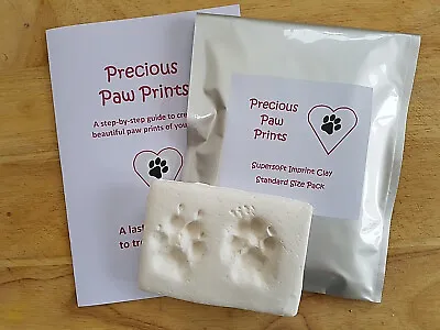 £5.45 • Buy Pet Paw Print Kit Non Clay No Mess Inkless Dog Cat Baby Hand Footprint Keepsake