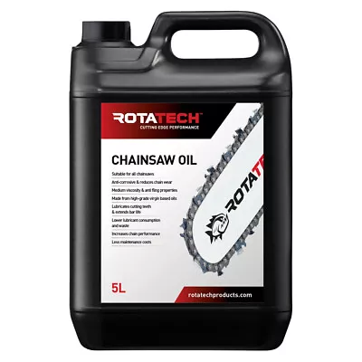 Rotatech ISO 100 Universal Chainsaw Chain & Bar Oil 5L For All Makes & Models • £21.99