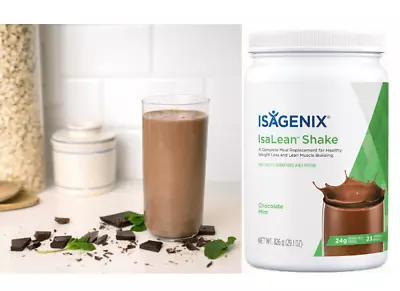 1 X ISAGENIX IsaLean Shake  Choc Mint Protein Meal Replacement New Packaging • $71.24