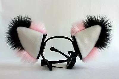 PINK FOX Ears Furry Kitty Cat EAR Wolf Fox NECOMIMI COVERS ONLY Cosplay Anime • $18.99