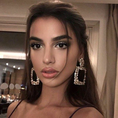 $7.05 • Buy Women Crystal Drop Earring Boho Vintage Statement Earrings Long Big Ear Dangle
