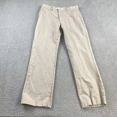 Banana Republic Linen Pants Mens 33x32 (meas 33x32) Beige Tailored Fit Twill • $27.88