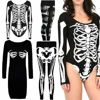 £3.99 • Buy Women's Halloween Dress Costume Fancy Ladies Adult Outfit Bodycon Top Uk 8-26