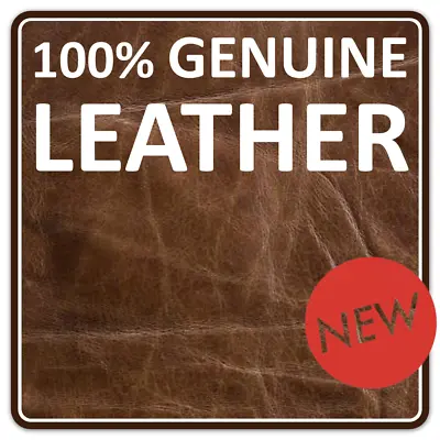 £21.63 • Buy 100% Real Leather Hide - Full Grain, Brown, Aniline, Vintage, Distressed, Retro