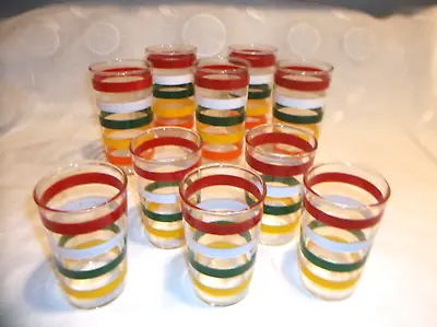$74.95 • Buy Vintage MCM Fiestaware Drinking Glasses Anchor Tumblers Juice 1950’s - Set Of 10