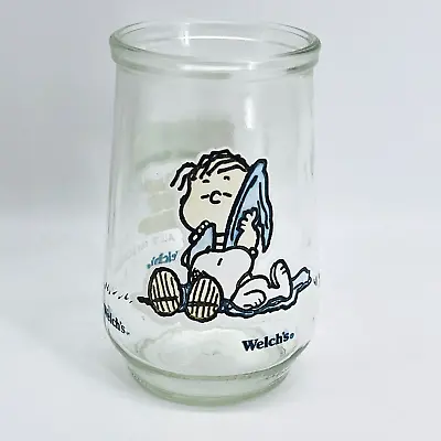 Vtg Welch's Jelly Jam Jar Peanuts Comic Classics Linus Collectible Glass-80s • $15.99