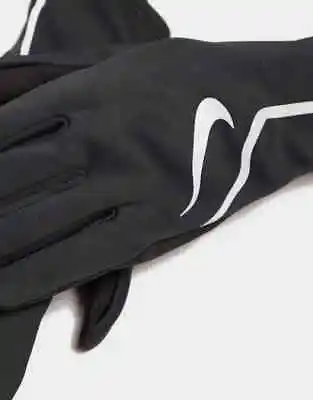 Nike Therma Fit Windstopper Running Gloves Gore-Tex Black Size Large New Free PP • £39.99