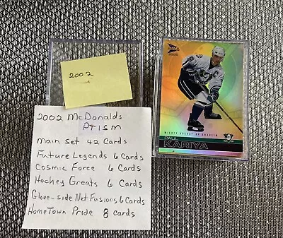 2001/2002 Prism McDonald’s Hockey Cards Full Set • $127.50