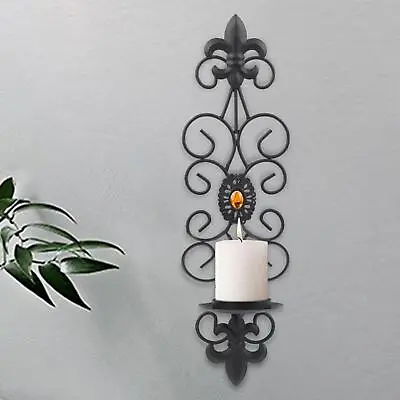 Tealight Candle Holders Wall Hanging Sculpture Tray Iron Metal Art For Decor • £11.81