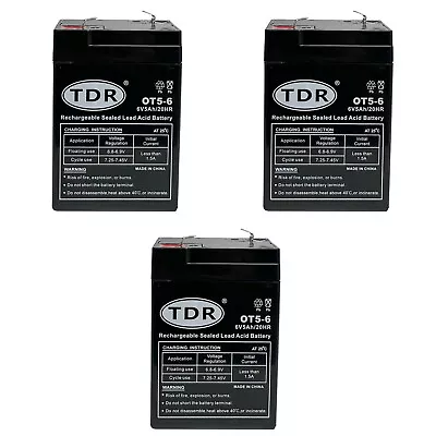3x 6V 5.0AH Battery / AGM VRLA Lead Acid Battery - Replace 6V 4.5AH 6V 4AH 5AH • $69.95