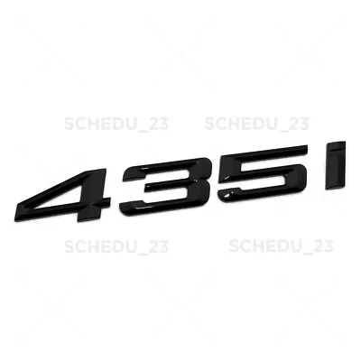 Gloss Black 435i Letter Logo Emblem Badge Trunk Lid M Power Series Performance • $13.59