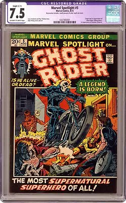 Marvel Spotlight #5 CGC 7.5 RESTORED 1972 4347883001 1st And Origin Ghost Rider • $1780