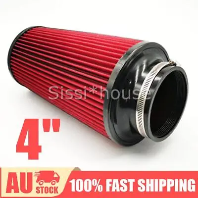 Red K&N Style Pod Filter 4  X 9.8  Long Tapered High Performance (non Genuine) • $35.99