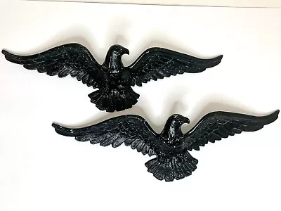 Cast Iron Bald Eagle Metal Wall Art 20  Wing Span Inside Outside Chimney Hanging • $74.50