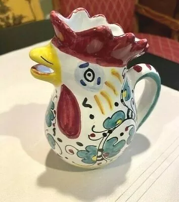 M. SAMBUCO-Deruta Italy 6½”Tall Rooster Creamer/ MINT Condition!! • $17