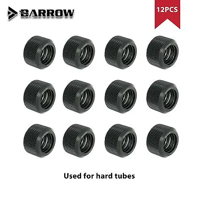 Barrow 12 PCS G1/4” OD12/14/16mm Rigid Tubing Fitting Kit Anti-off Compression • $66.79