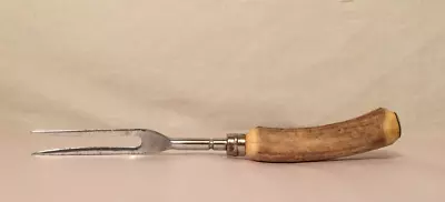 Vintage Deer Antler Handle Meat Carving Serving Fork • $2.99