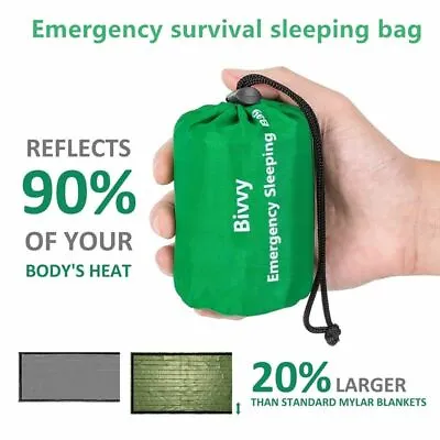 Outdoor Camping Thermal Sleeping Bag Emergency Survival Hiking Blanket Gear' • $15.09