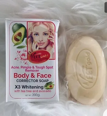 Veetgold Body & Face Corrector Soap - Acne Pimples Tough Spot Remover 200g • £10