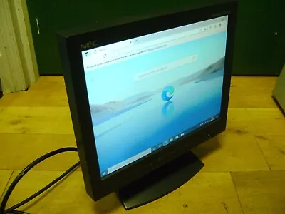 Vintage NEC MultiSync LCD 1535VI 15  Colour Monitor With Cables • £32.95