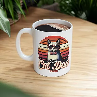 Best Cat Dad Ever Mug Animal Lover Cat Owner Funny Gift Dad Boyfriend Brother  • $16.99