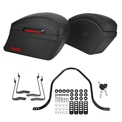 Saddlebags Hard Bag &Heavy Duty Mounting Kit For Honda Shadow 400 750 Vtx1800 S2 • $776.63