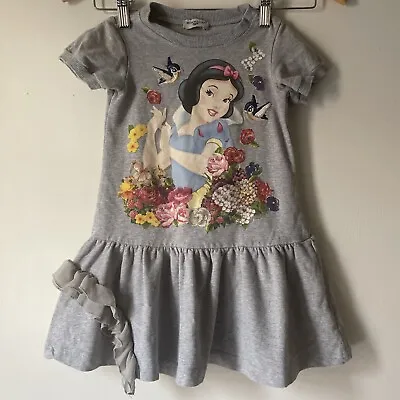 Monnalisa Children's Girls Disney Snow White Print Dress Grey Size 5 • $15.99