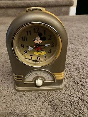 Vintage Mickey Mouse Sieko Quartz Desk Clock NOT WORKING FOR REPAIR OR PARTS 2 • $20