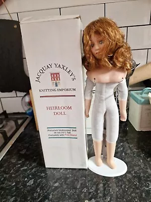 Jacquay Yaxley's Undressed Porcelain Doll Heirloom Doll Boxed With Stand • £12.50