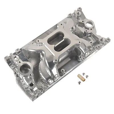 Polished Aluminum Air Gap Intake Manifold For Small Block Chevy Vortec 350 96-up • $167.99