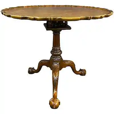 Branded Kindel  Reproduction Of A Philadelphia Chippendale Pie Crust Tea Table • $995