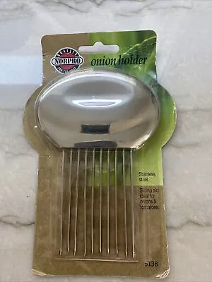 NorPro Stainless Steel Onion Holder NOS SEALED 5138 NEW IN PACKAGE • $7.99