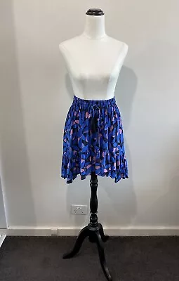Mister Zimi Velvie Skirt In Freesia Beautiful Size 6 8 Elastic Waist Blue • $39