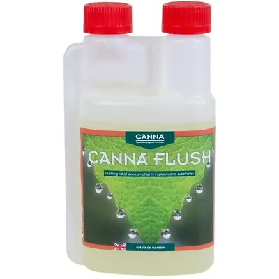 Canna Flush 250ml Removes Excess Nutrients From Media Coco Soil Rockwool • £6.95