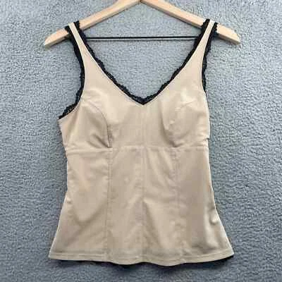 $15.99 • Buy EXPRESS Shapewear Tank Women's Small Nude Lace Trim Side Zip Shaping Cami