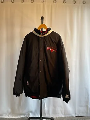 Vintage Chicago Bulls Starter Jacket XXL Color Block 2XL Excellent Condition • $100