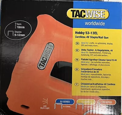 Tacwise 1563 Hobby 53-13EL Cordless 4V Staple & Nail Gun With 200 Staples Tacker • £13